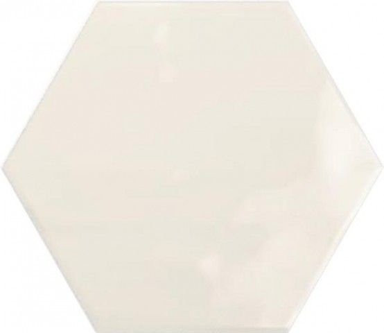 Ribesalbes Geometry Hex Ivory Glossy 15x17,3