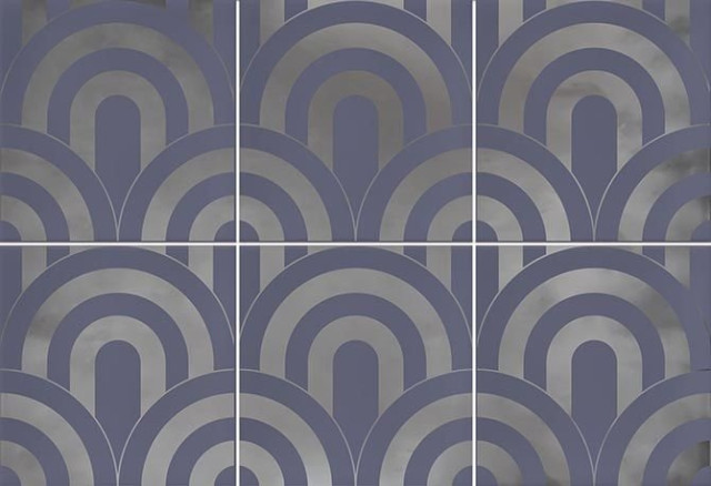Vives Hanami Takada Indigo Plata 23x33,5
