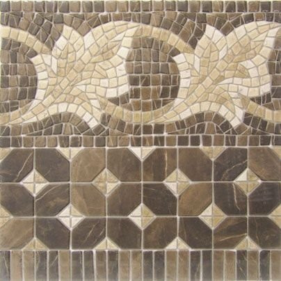 Vives Iliada Cenefa Midas Marron 43,5x43,5