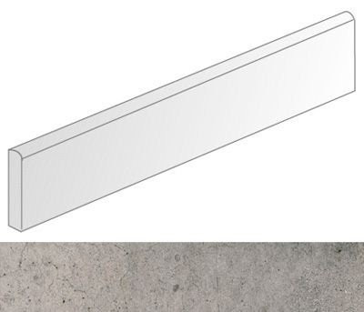 Vives Ribadeo Rodapie Grafito 9,4x30