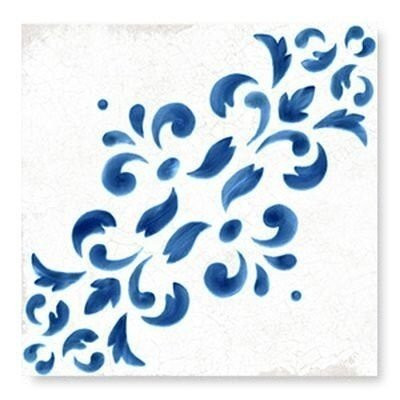 Wow Blanc Et Bleu Antique Decor 2 18,5х18,5
