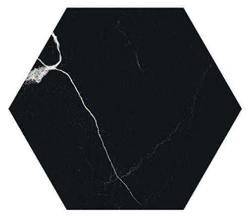 41zero42 Mate Esagona Marmo Nero 19,5x22,5