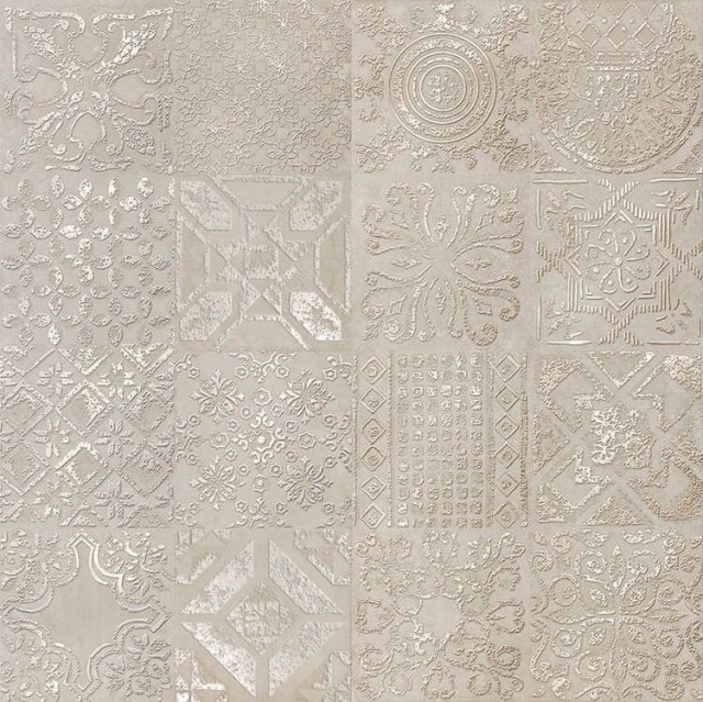 Abitare la Ceramica Icon Dec.Patchwork Beige Lapp 60x60
