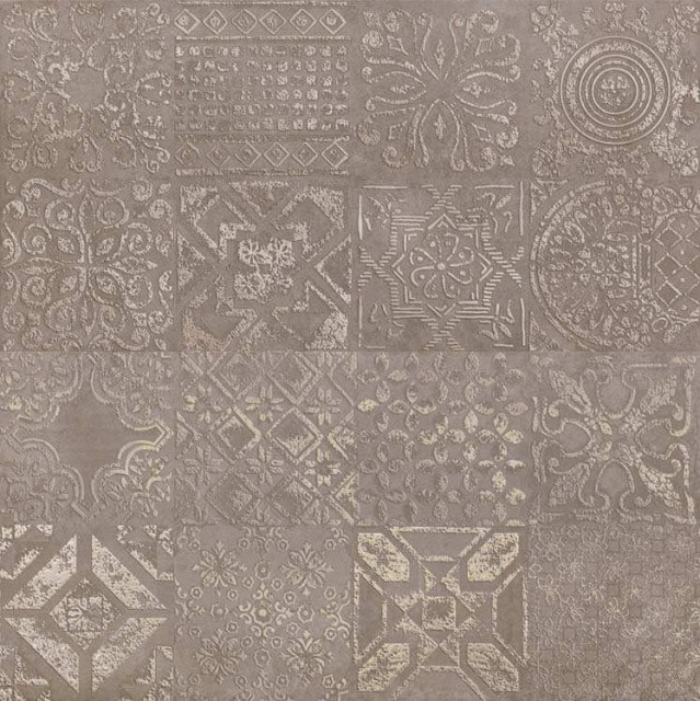 Abitare la Ceramica Icon Dec.Patchwork Brown Lapp 60x60