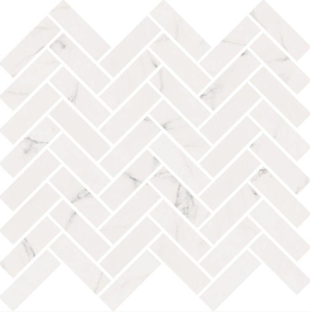 ABK Sensi Mos. Chevron Statuario White 30х30