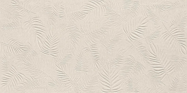 Atlas Concorde 3D Wall Carve Leaf Ivory 40x80