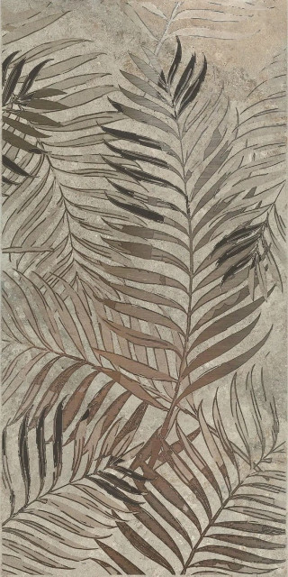 Dado Ceramica Wallpaper Bronze Fern Rect 60x120