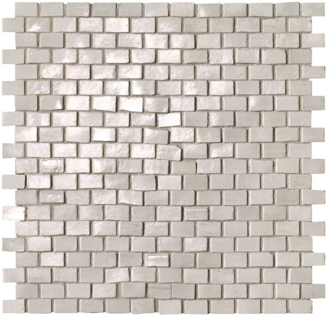 Fap Brikell White Brick Mosaico Gloss 30x30