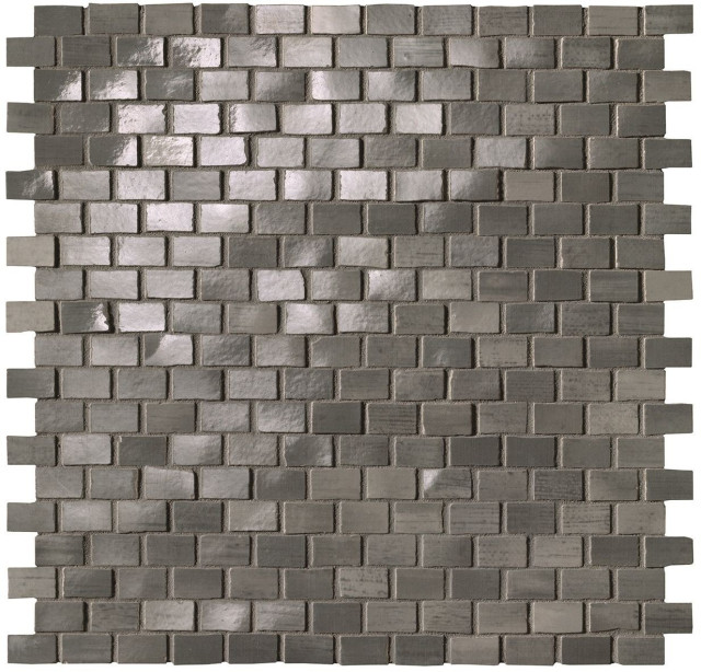 Fap Brikell Grey Brick Mosaico Gloss 30x30