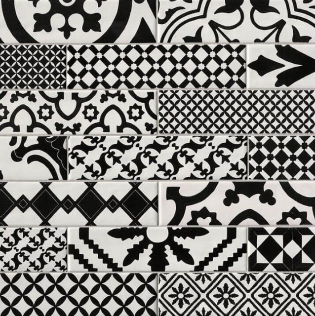 FAP Ceramiche Chelsea Brick Black & White 30х7,5