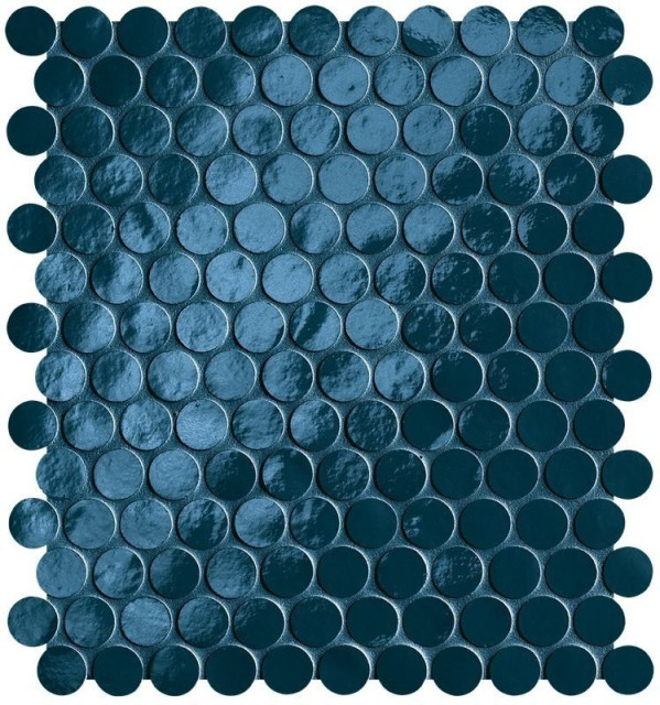 Fap Ceramiche Glim Blu Navy Round Mosaico 29.5x32.5