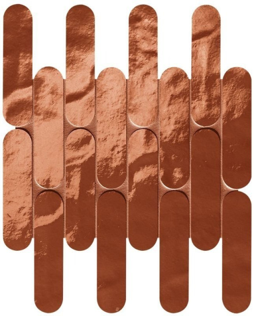Fap Ceramiche Glim Rosso Cuore Curve Mosaico 29x29.5