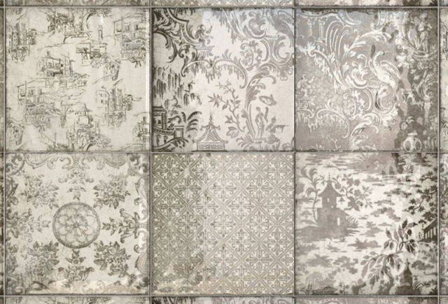 Iris Maiolica Ornamenta Grigio 20x20