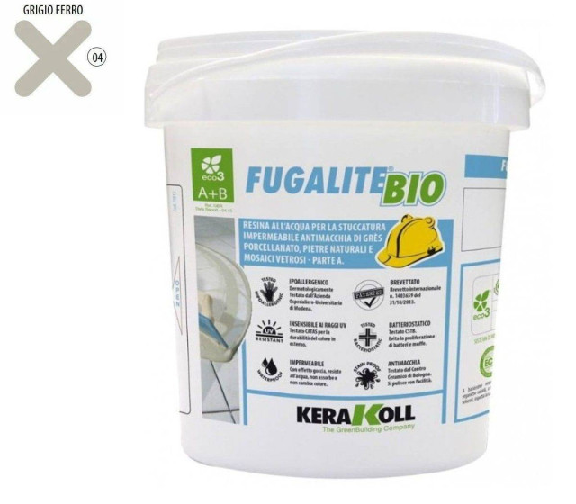 Kerakoll Fugalite Bio 04 Grigio Ferro (A+B) 3кг