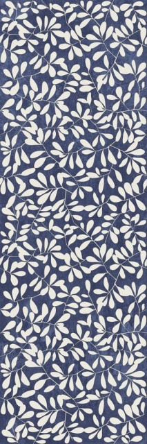 Kerlite Wanderwall Leaves Blue 3.5 mm 300x100