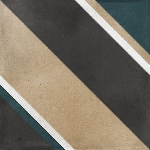 La Fabbrica Ceramiche Small Diagonal Black 10x10