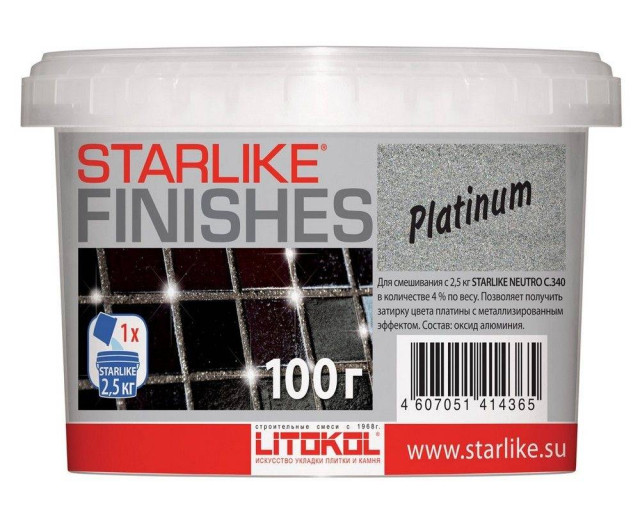 Litokol Starlike Finishes Platinum 100г