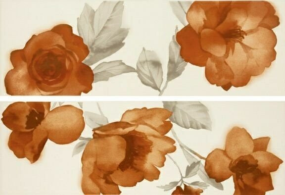 Marazzi Colourline Ivory/Orange Decoro 22х66,2