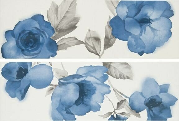 Marazzi Colourline White/Blue Decoro 22х66,2