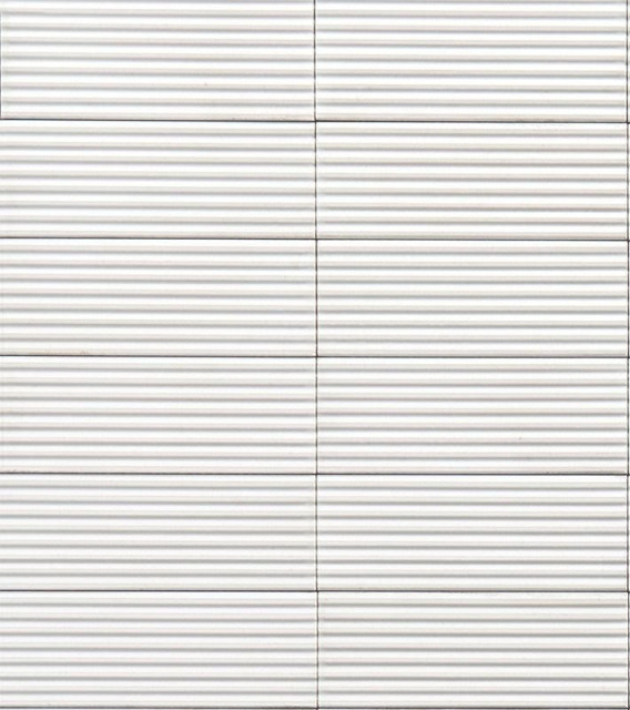 Marazzi Italy Rice Bianco Struttura Pleat 3D 7.5x20