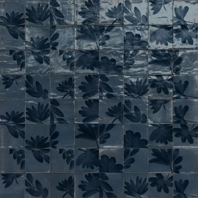 Marazzi Italy Rice Decoro Blossom Blu 15x15