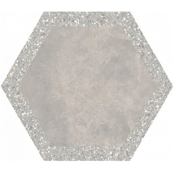 Ornamenta Cocciopesto Portland + Malta Hex 60x60