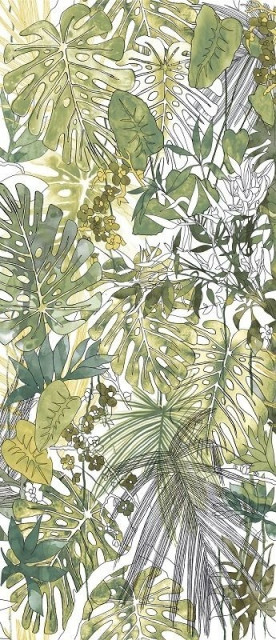 Ornamenta Operae Flora Equatoriale Green 120x278