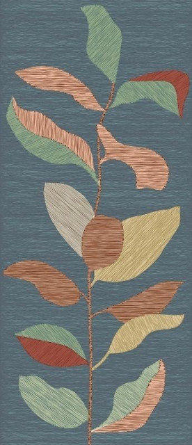 Ornamenta Operae Leaves Blue 120x278