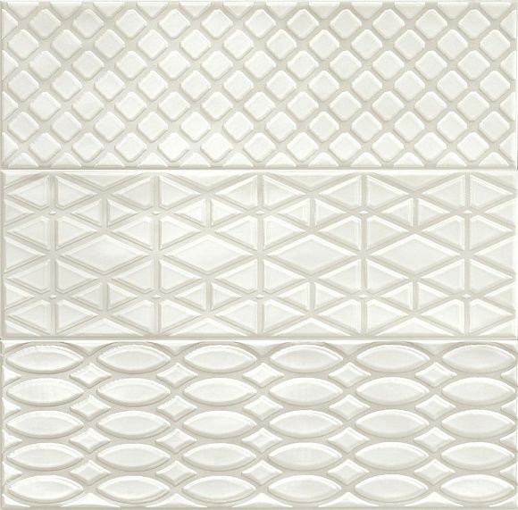 Ragno Brick Glossy Dec Mix 3 Grey R4KT 10х30