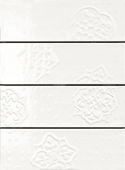 Ragno Brick Glossy Dec Mix 4 White R4GP 10х30