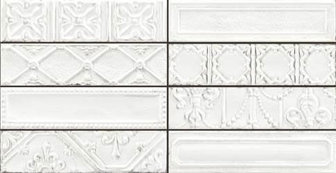 Ragno Eden Decoro Tin Bianco 7x28
