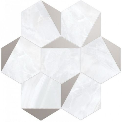 Vallelunga Nolita Esagona Triangoli Platino 30x28
