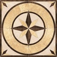 Beige Rosone Rosa Dei Venti 100х100