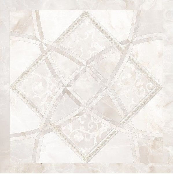 Versace Emote Fondo Intarsio Onice Bianco 78x78