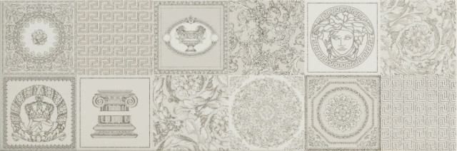 Versace Gold Dec.Bianco Patch.Plat 25х75