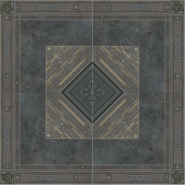 Versace Greek Antracite/Oro 160x160
