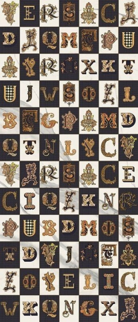 Versace Maximvs Letter.Bian/Ner/Oro B 120x278