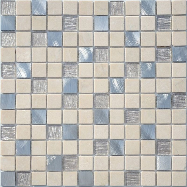 Caramelle Mosaic Silk Way Cream Velour 4mm 29.8x29.8