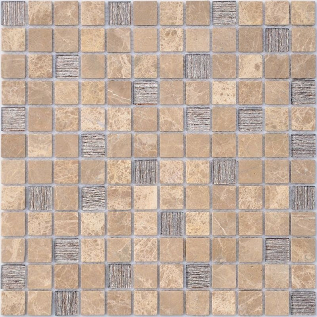Caramelle Mosaic Silk Way Bronze Velour 4mm 29.8x29.8