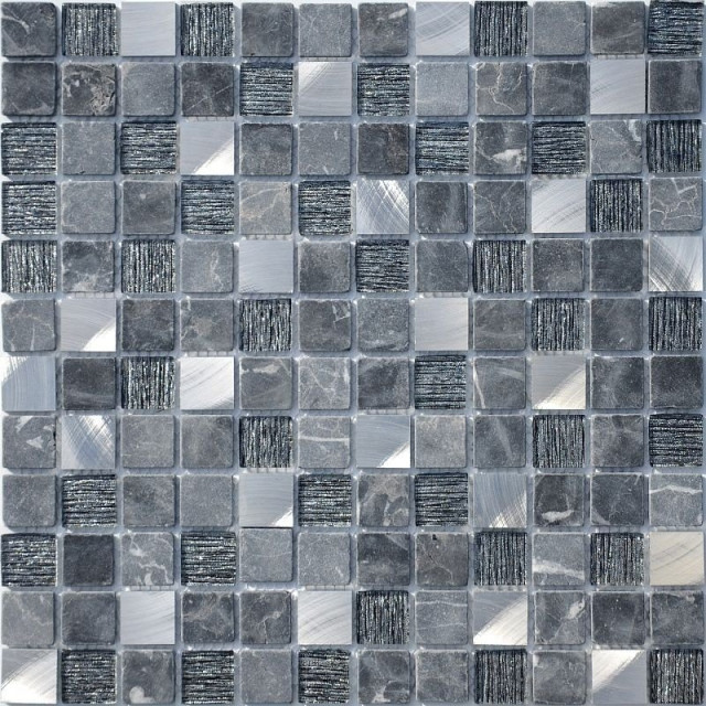 Caramelle Mosaic Silk Way Black Velvet 4mm 29.8x29.8