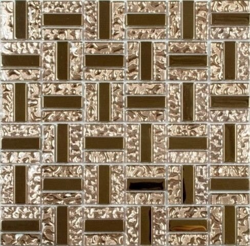 NS Mosaic Metal Ms-617 Метал Стекло (15*48*6) 30x30