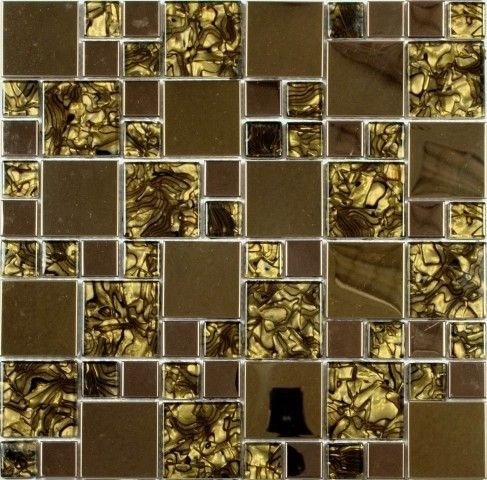 NS Mosaic Metal Ms-612 Метал Стекло (15*48*8) 30x30
