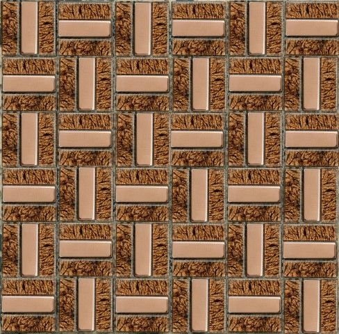 NS Mosaic Metal Ms-619 Метал Стекло (15*48*6) 30x30