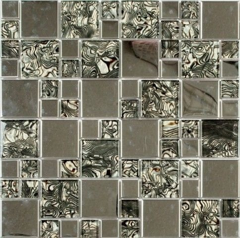 NS Mosaic Metal Ms-611 Метал Стекло (15*48*8) 30x30