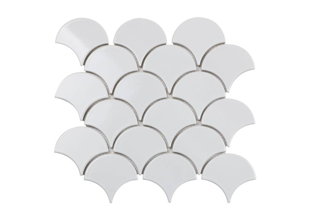 Orro Mosaic Ceramic White Scales 25,9х27,3