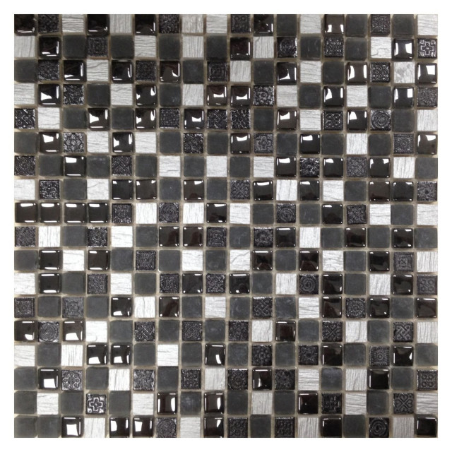Orro Mosaic Glasstone Lavada Black 30х30х0,8