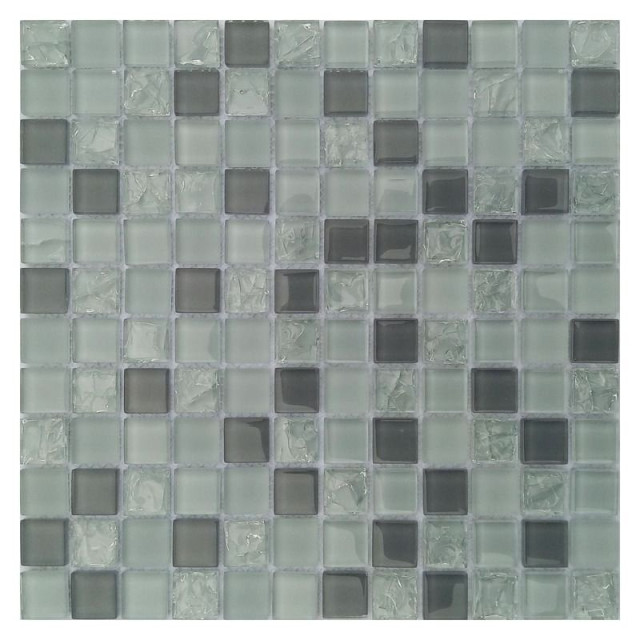 Orro Mosaic Glass Gray Crush 30х30х0,8