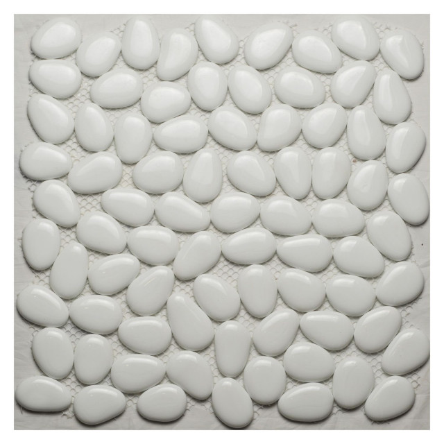 Orro Mosaic Glass White Button 30,5х30,5х0,8