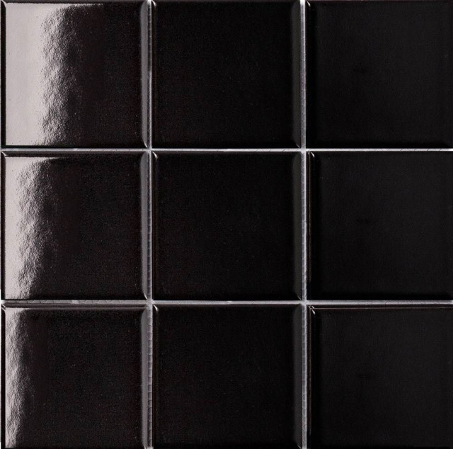 Starmosaic Homework Black Glossy (9.7x9.7) 30x30