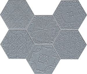 Tubadzin Mozaiki Lace Graphite 28,9х22,1